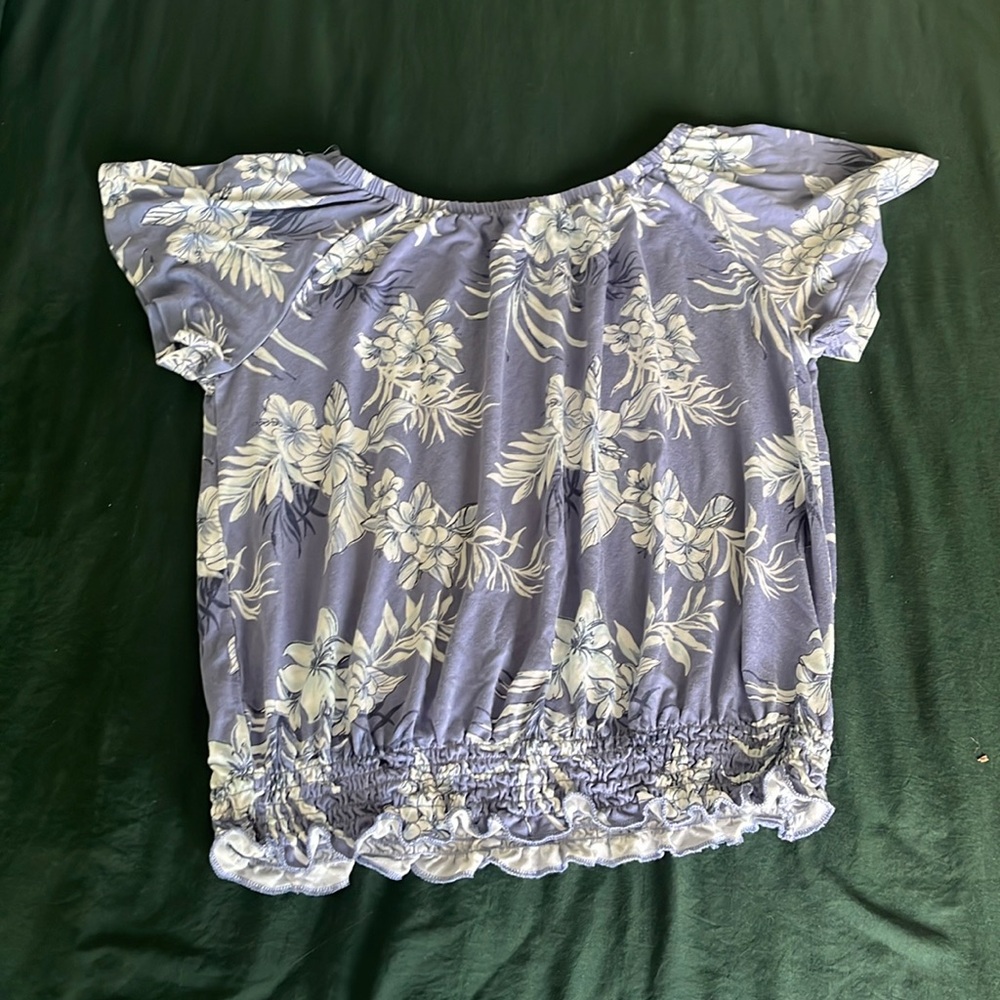 Purple-white shirt